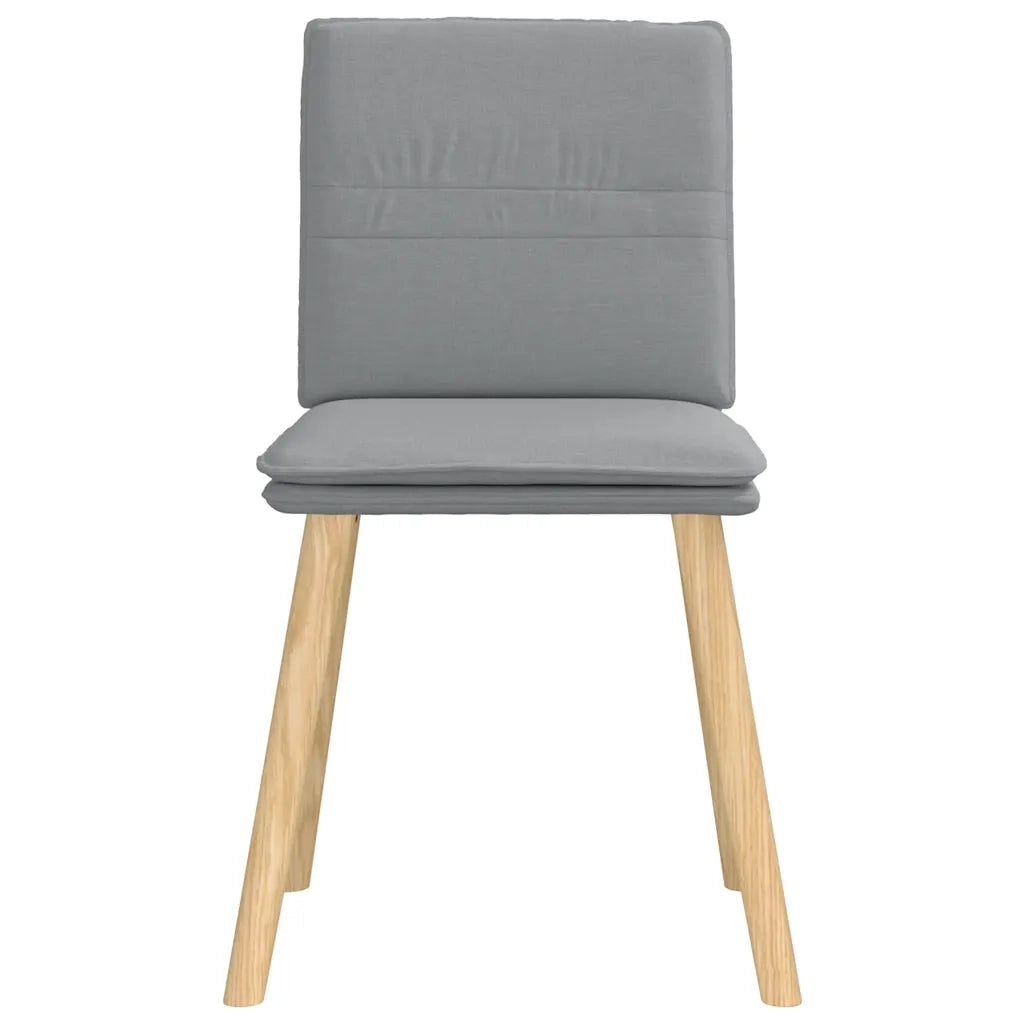 Sedie da Pranzo 4 pz Grigio Chiaro in Tessuto 3315355