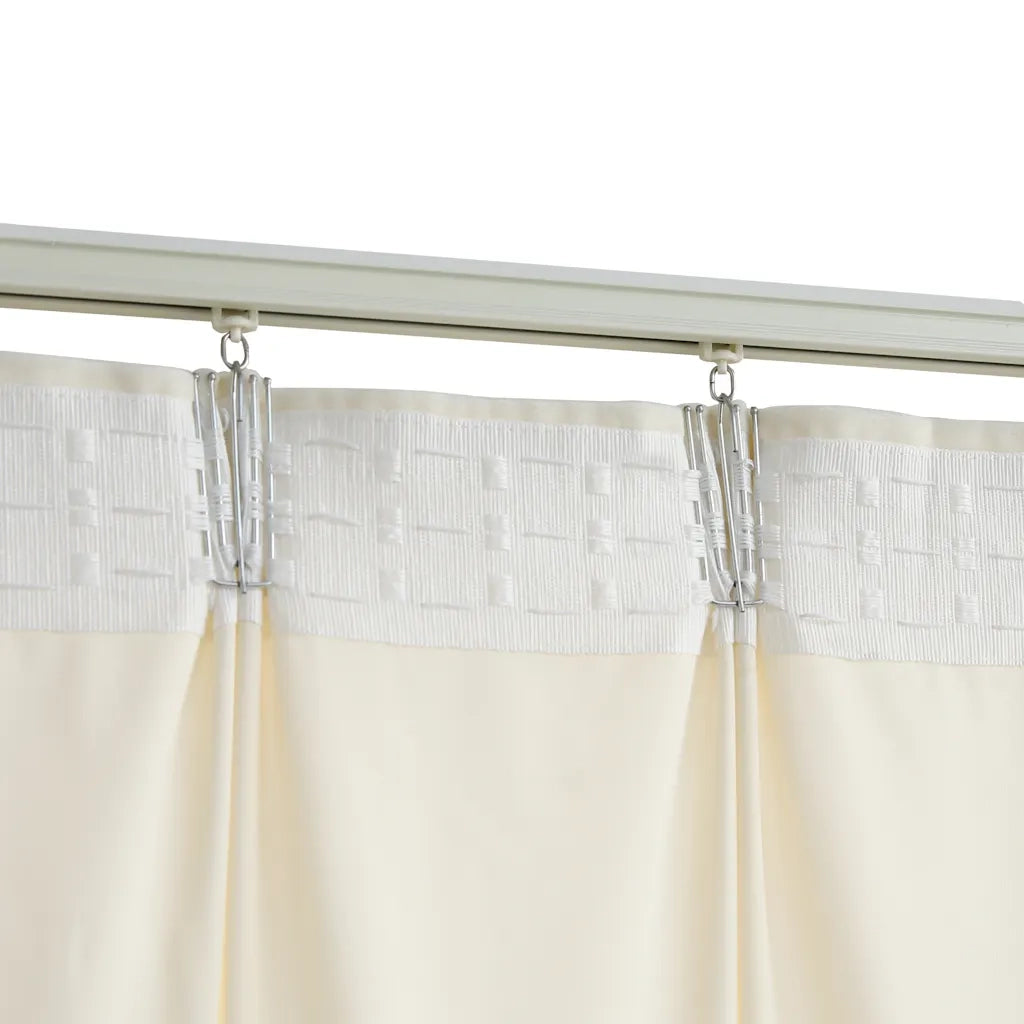 Tende Oscuranti con Ganci 2 pz Crema in Velluto 140x225 cm 134517
