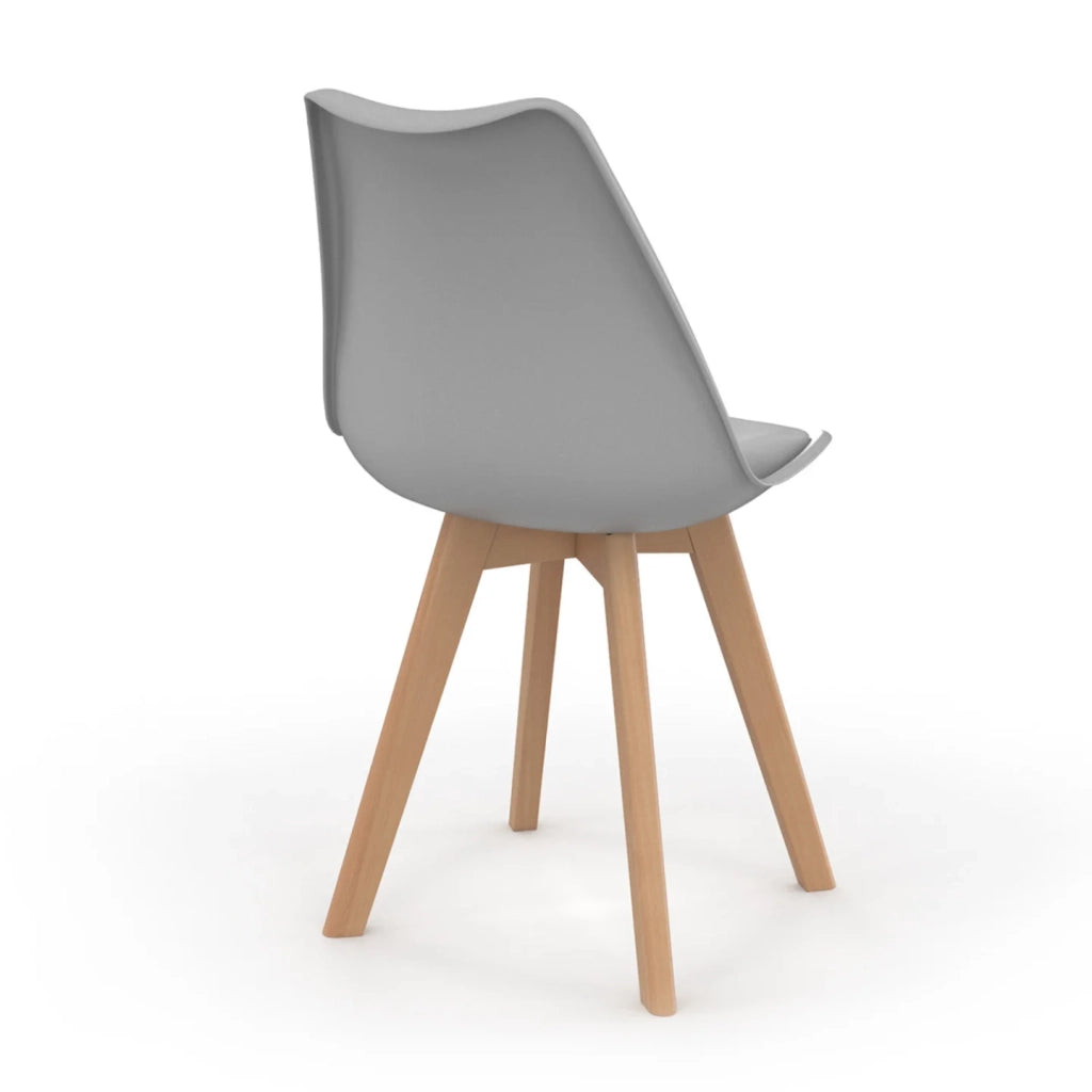 IDMarket - Set di 4 sedie da pranzo grigio scuro, grigio chiaro, bianco e neroSARA