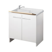Lavatoio 60x50 cm bianco con cestello - Serie Magica