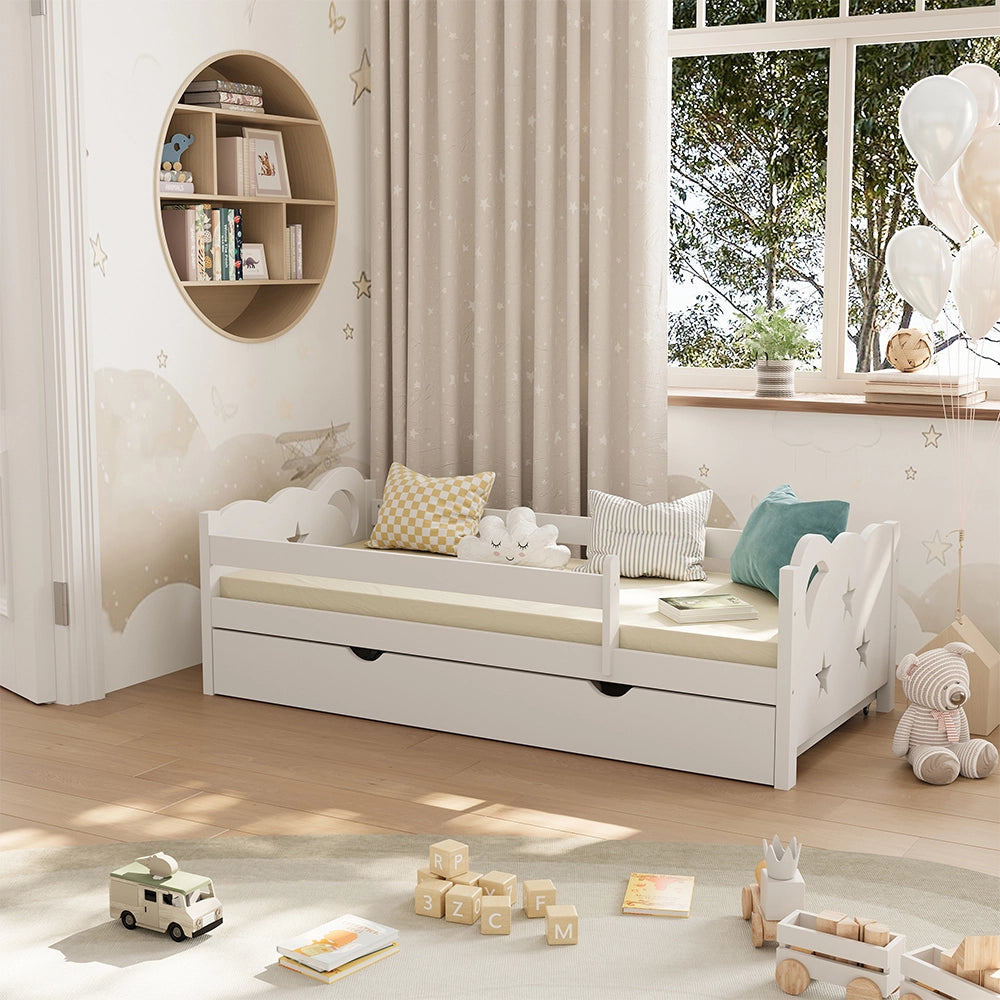 Vitalispa Letto per bambini Bianco 80x160 cm con cassetto, senza materasso