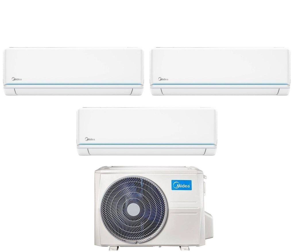 Condizionatore Midea Trial Split Inverter serie EVOLUTION 9+12+18 con M4OE-28HFN8-Q R-32 Wi-Fi Integrato 9000+12000+18000