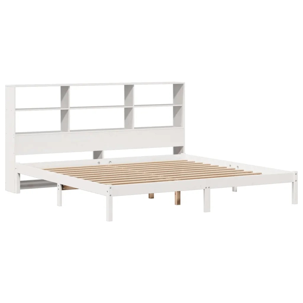 Giroletto con Libreria senza Materasso 180x200 cm in Legno Pino