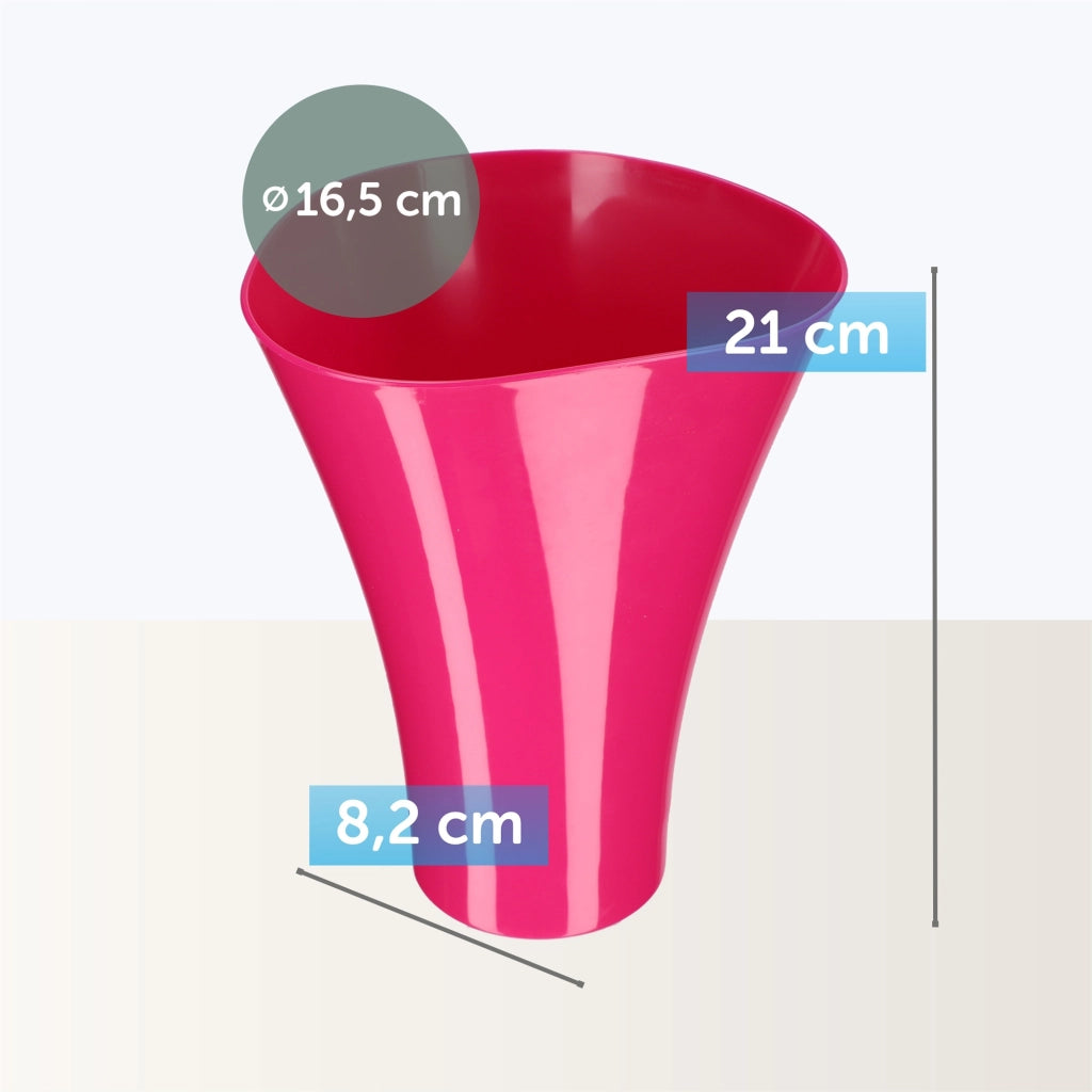 KADAX Copertura per vaso da fiori e piante, supporto per fiori in plastica rosa, 16,5 cm