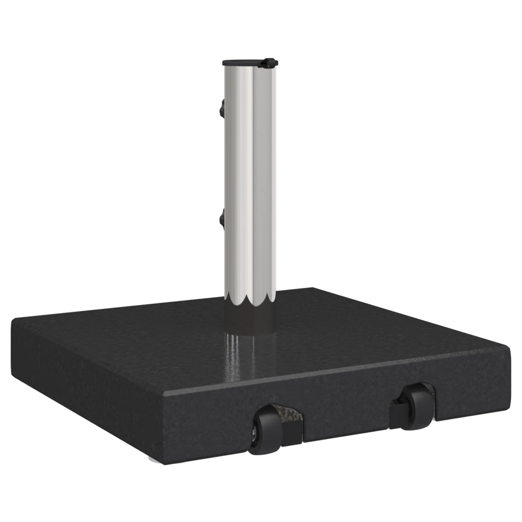 Base Ombrellone con Maniglia Granito Nero 29 kg Quadrata