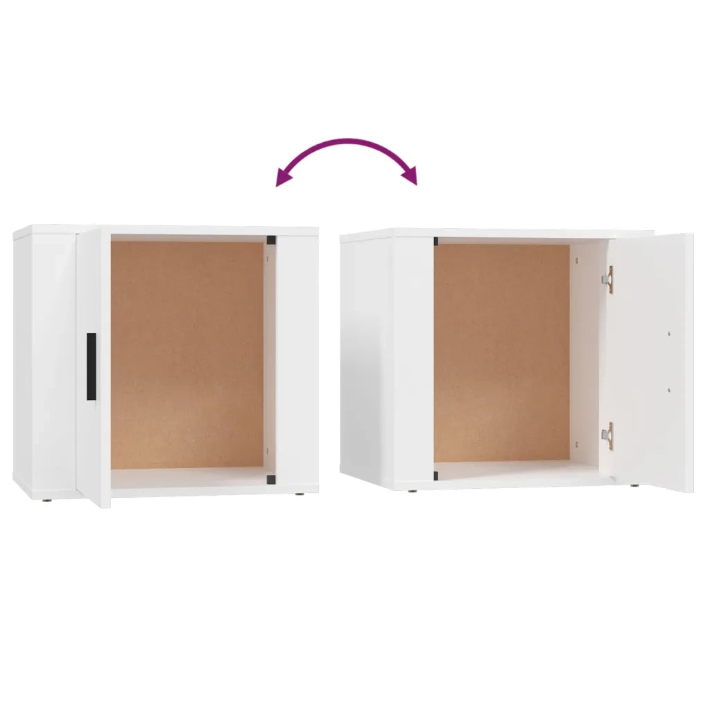 Comodini 2 pz Bianca 50x39x47 cm