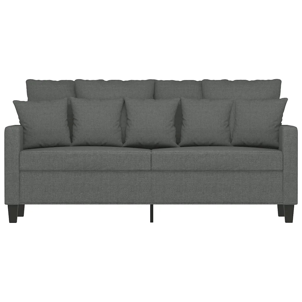 Divano a 2 Posti Grigio Scuro 140 cm in Tessuto 359268