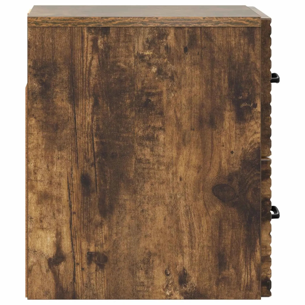 Mobiletto da notte a muro Rovere Fumo 34,5 x 33 x 40 cm 898645