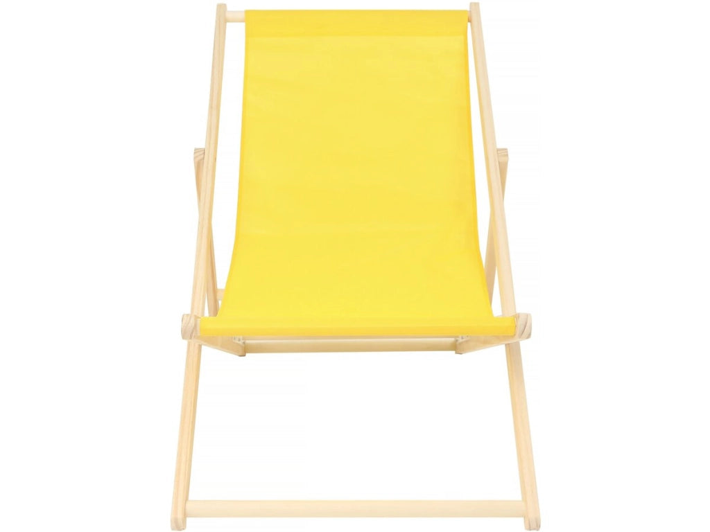 Set di 2 sedie a sdraio in legno "Chilean" - 107 x 56.5 x 81 cm - Giallo