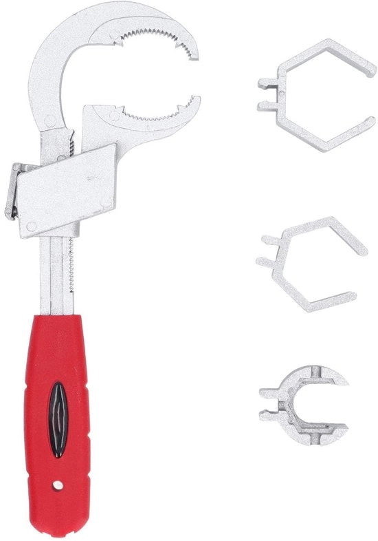 Chiave per bagno adattabile - Chiave multifunzionale - Apertura 80mm - Lega di alluminio - Lunghezza maniglia 110mm - Duratura e resistenza agli urti - Chiave a morsa