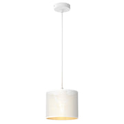 Lampada a sospensione Loft Shade bianca oro Ø18 E27
