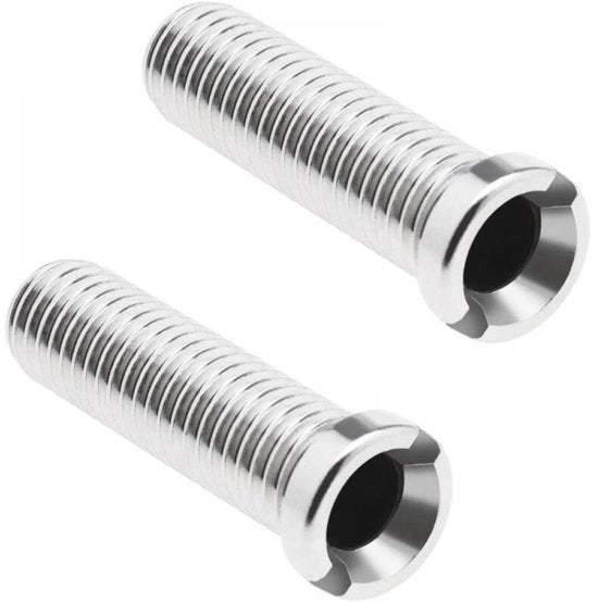 Boutoni di Acciaio Inossidabile per Cucina - 2 Pezzi - M12 x 45 mm - M12 Viti - 2 Pezzi - Argento
