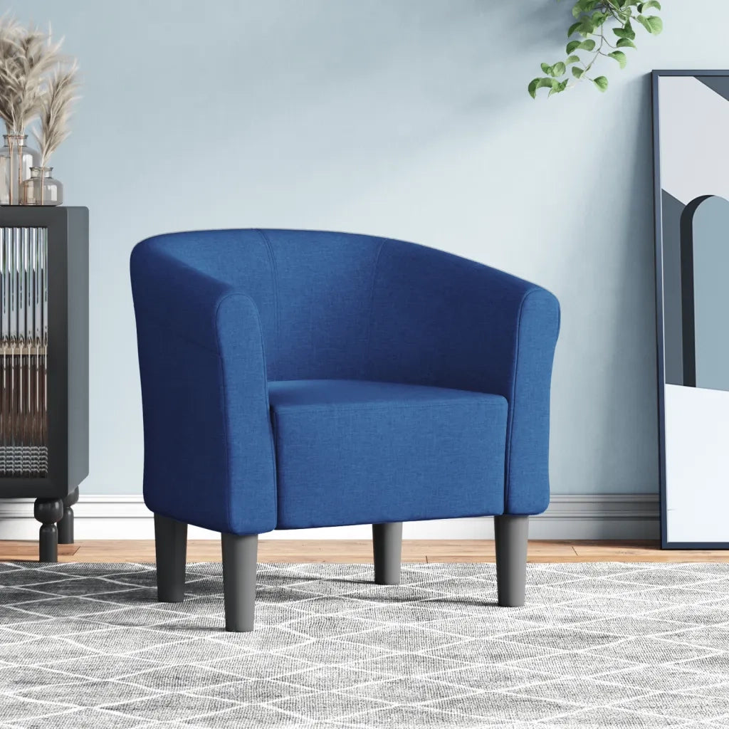 Poltrona | Sedia Relax Cabriolet Blu in Tessuto