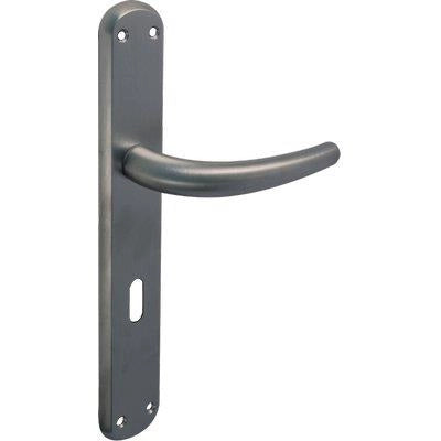 MANIGLIA TORINO CROMO FORO PATENT - ZAMA CROMO SATINATA+Q8 I.MM 90 CF=PZ 2- 1 confezioni