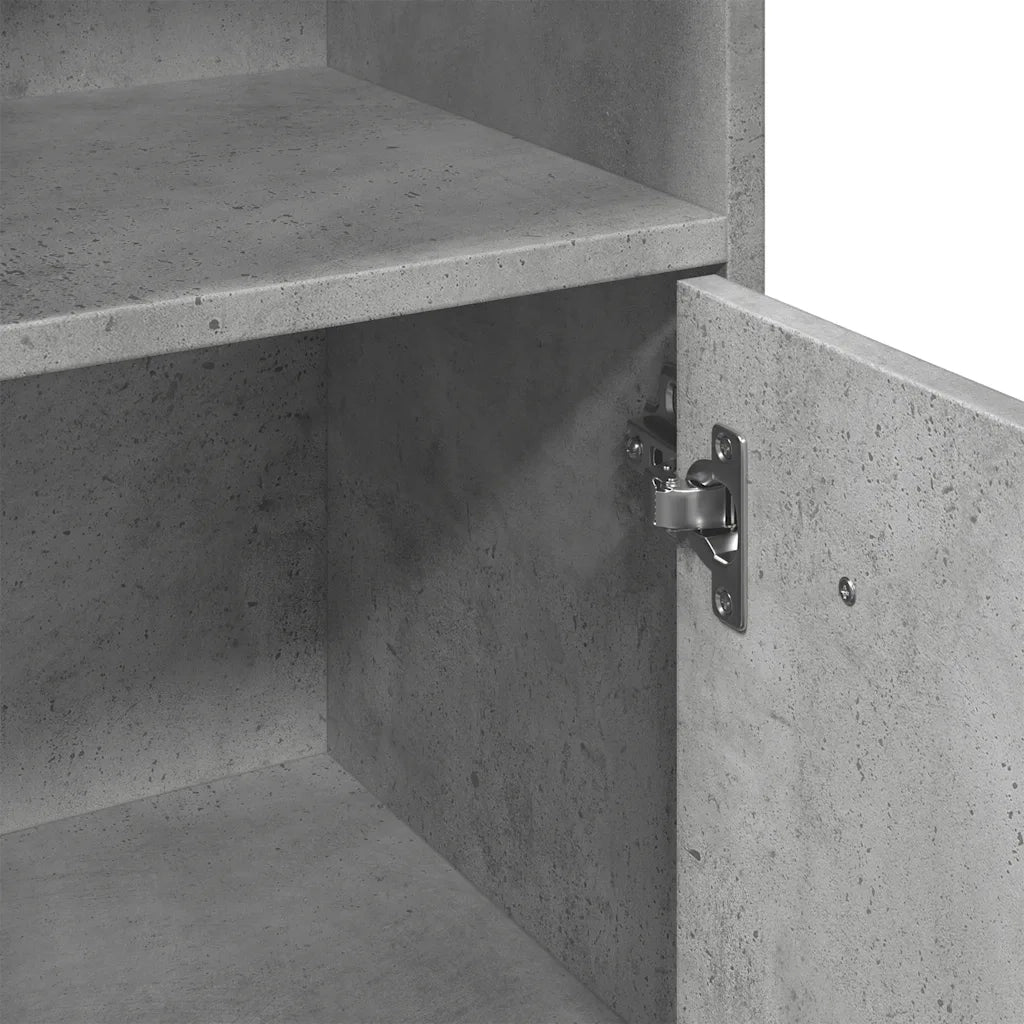 Mobile da Bagno Grigio Cemento 30x30x95 cm in Legno Multistrato 856032