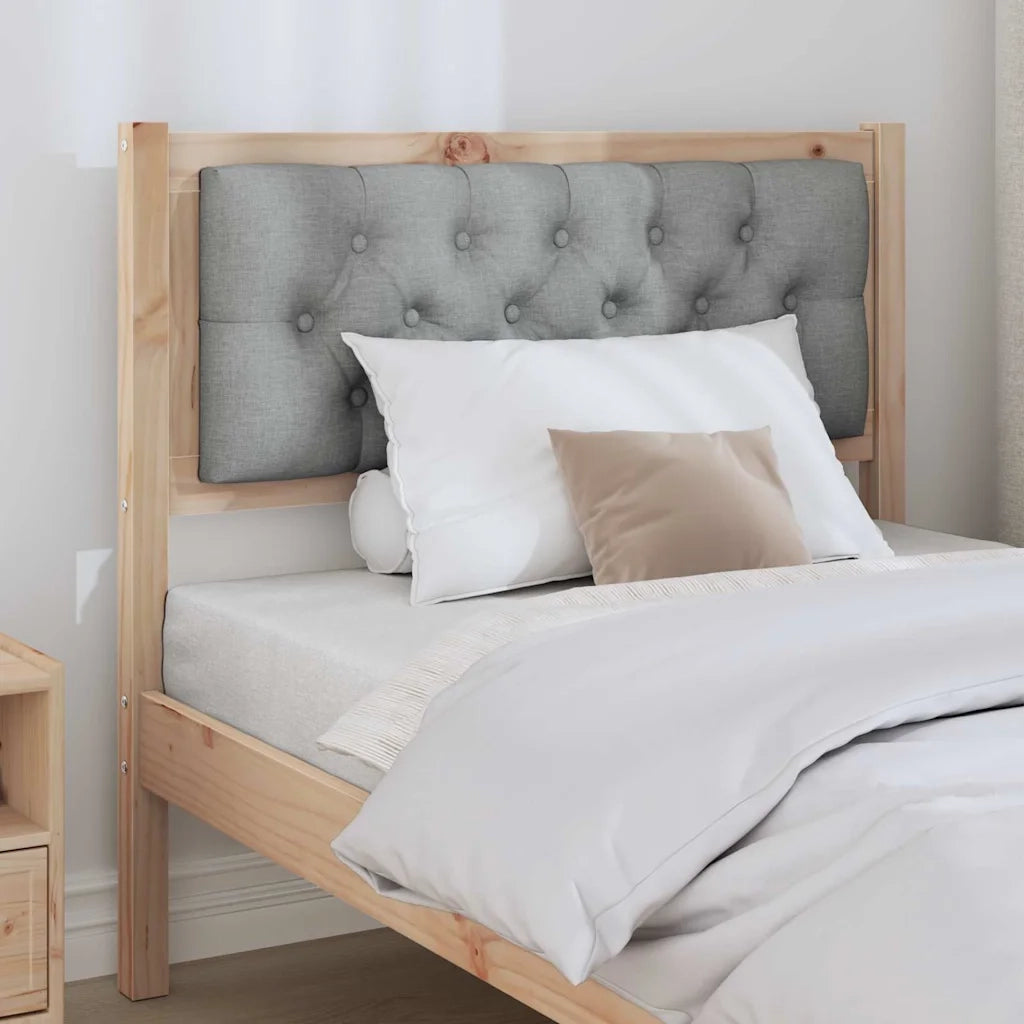 Testiera | Testata Marrone e grigio chiaro 90 cm Legno di pino massello
