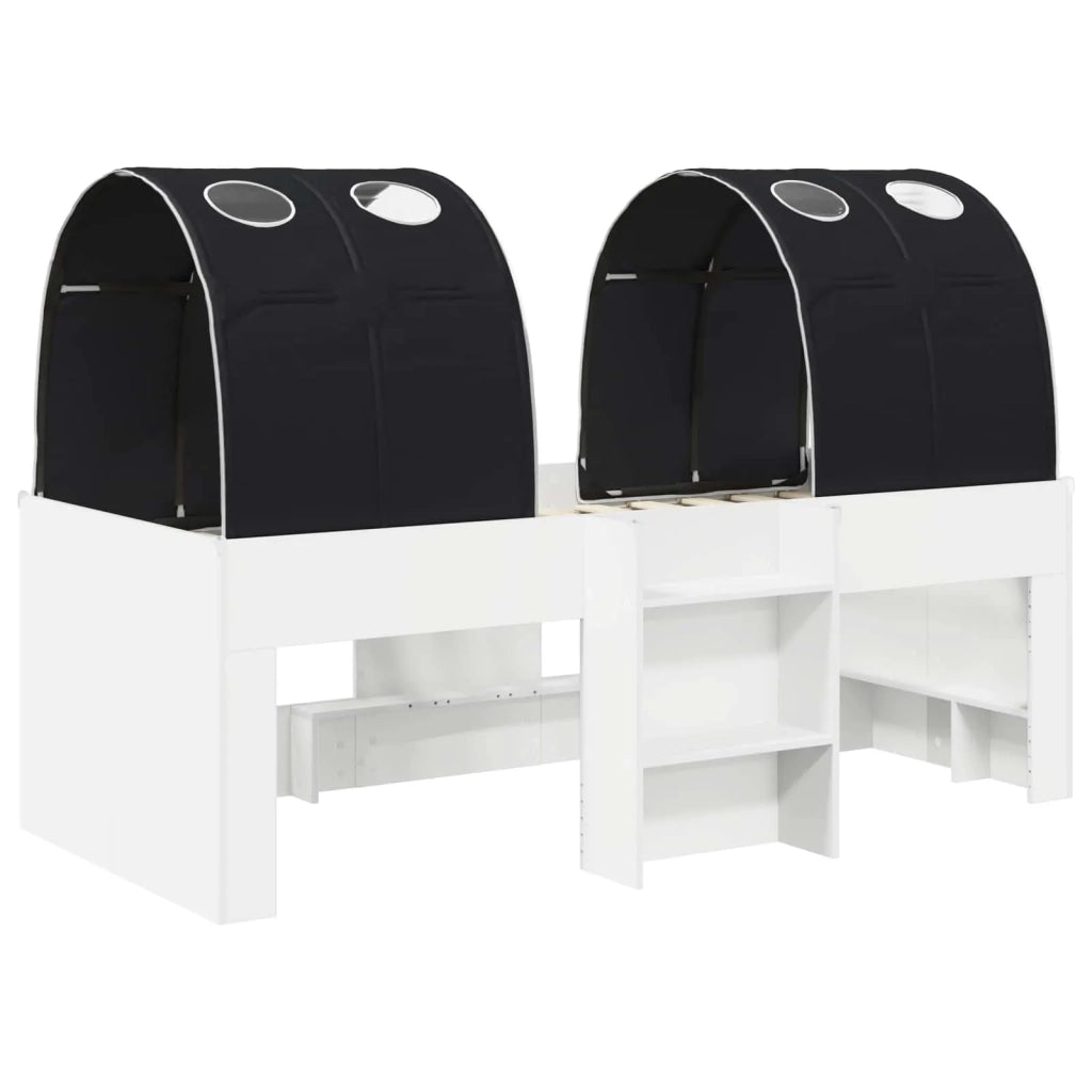 Letto con Tunnel 3 pz Bianco e Nero Legno ingegnerizzato 3423526