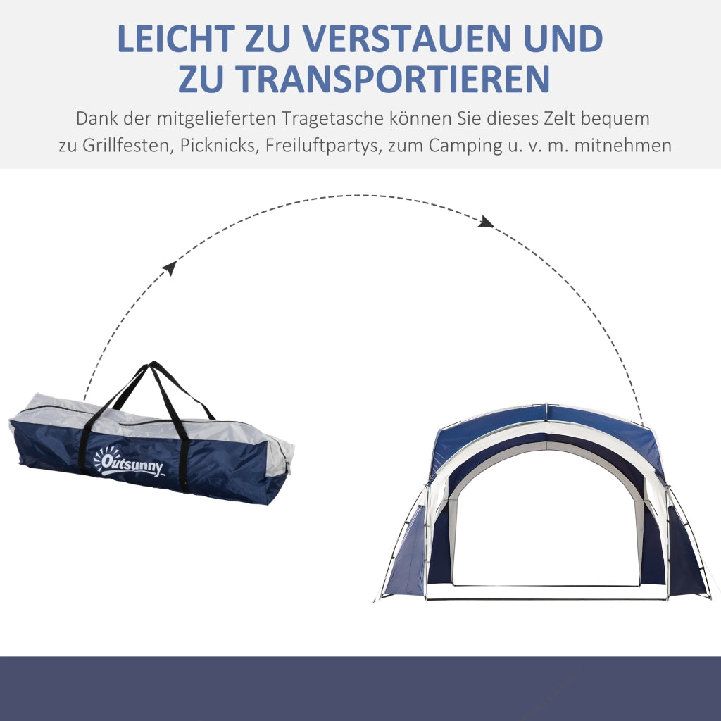 Gazebo a Cupola per 6-8 Persone ¨C zephmum ¨C 3.5x3.5x2.22 m Blu