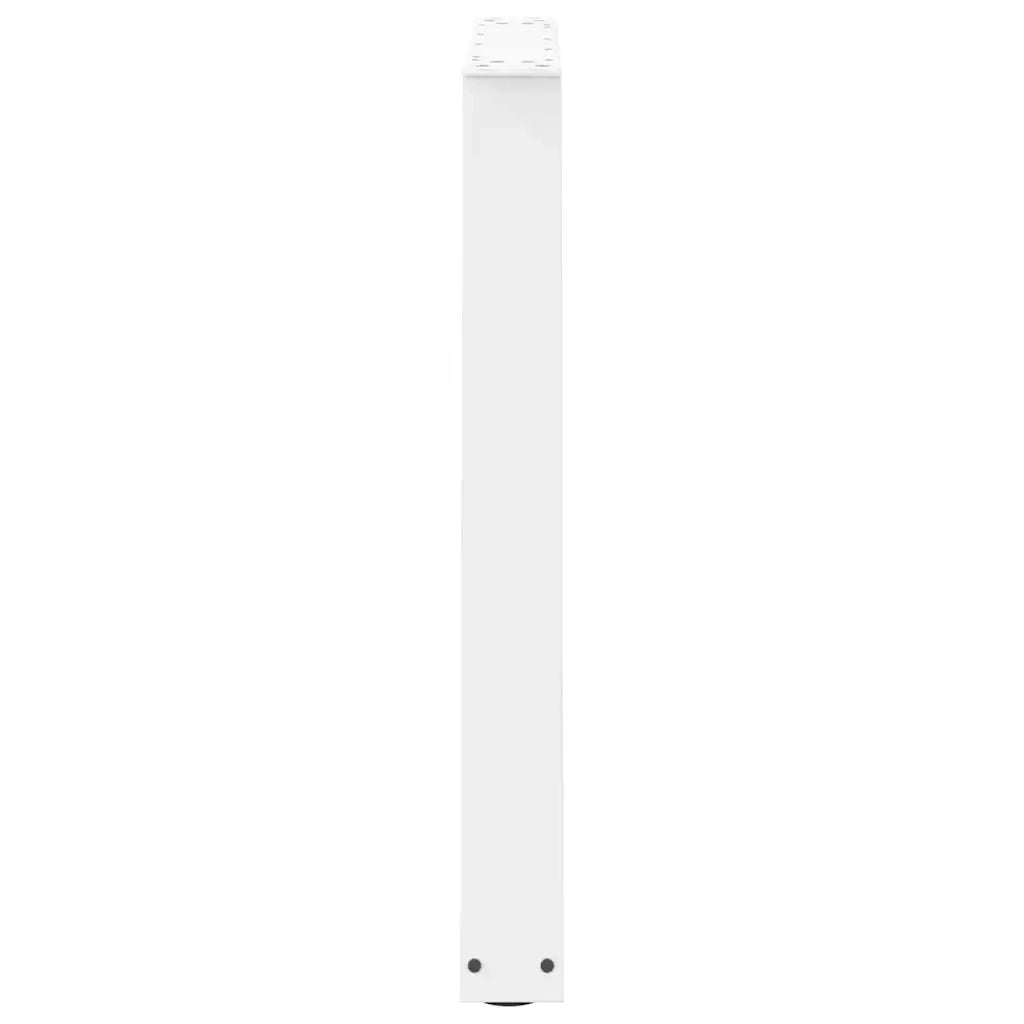 Gambe per tavolo da pranzo a forma di V 3 pz bianche 70x(72-73,3) cm in acciaio 4012585