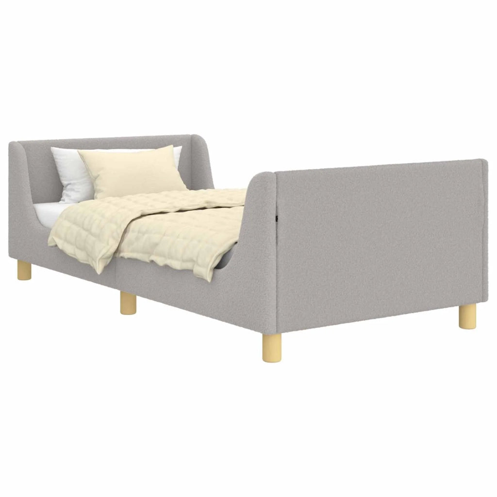 Struttura letto bambini con testata Grigio Chiaro 80 x 200 cm
