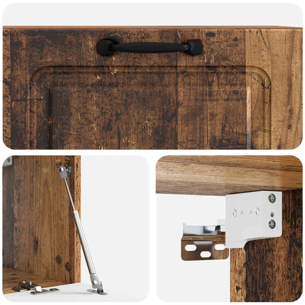 Mobile Porta TV da Muro Legno antico 78,5 x 31 x 30 cm 899403