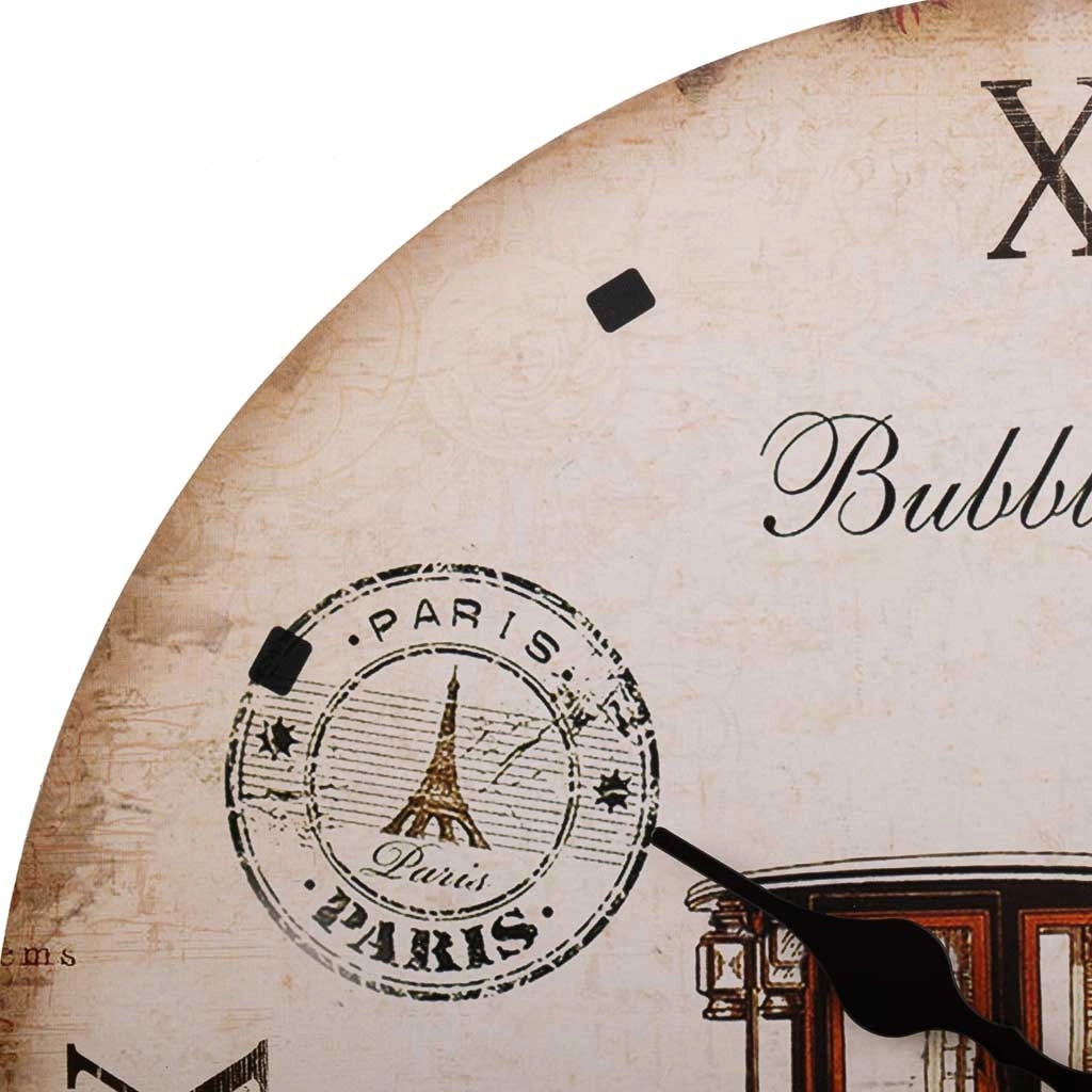Orologio da parete in legno bianco d34x2h