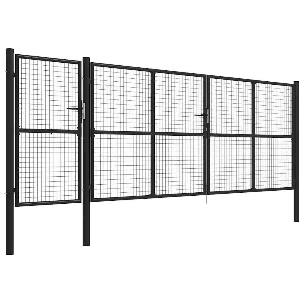 Cancello per Giardino in Acciaio 500x150 cm Antracite