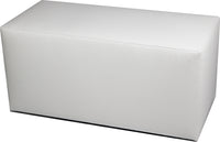 Panca in Similpelle 90x42x44 cm Avalli Bianca