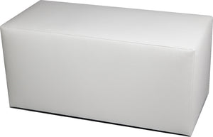 Panca in Similpelle 90x42x44 cm Avalli Bianca