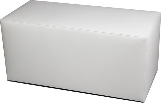 Panca in Similpelle 90x42x44 cm Avalli Bianca