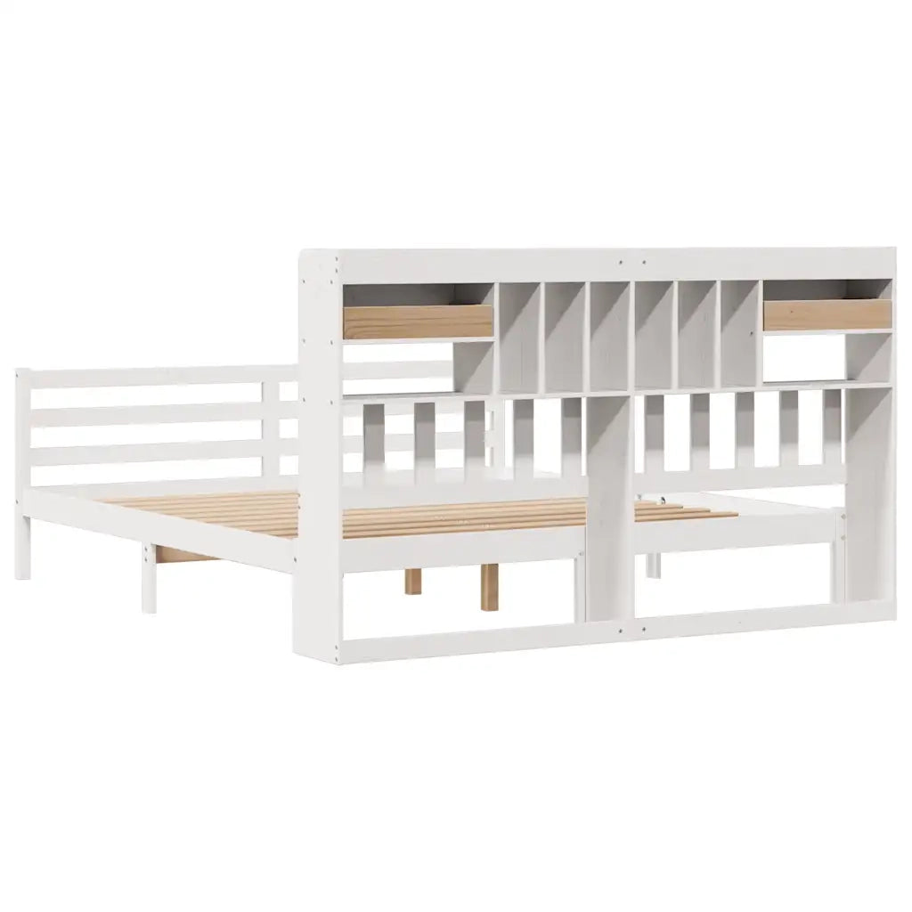 Giroletto con Libreria senza Materasso 180x200 cm in Legno Pino 3321945