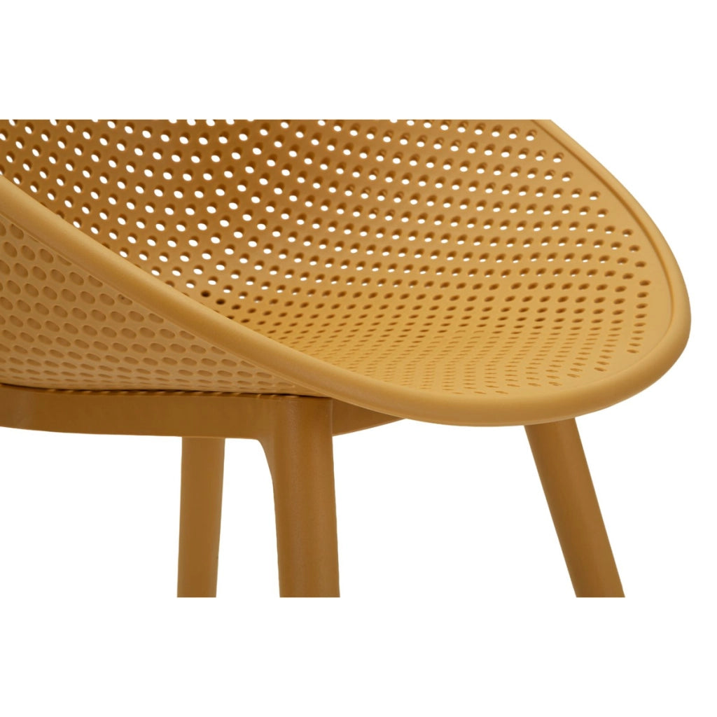 Set di 2 Sedie VKH1084, Giallo, Plastica, 59x59x83 cm