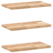3 pz Mensole da Parete | Scaffali a Parete | Ripiano a parete 60x20x2 cm Legno Acacia Non Trattato