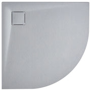 Piatto doccia con scarico grigio SMC 90 x 90 x 3 cm effetto pietra naturale minimalista