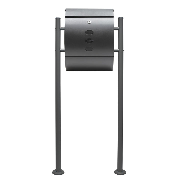 Set Cassetta postale V18 e Telaio di supporto per montaggio a terra, antracite