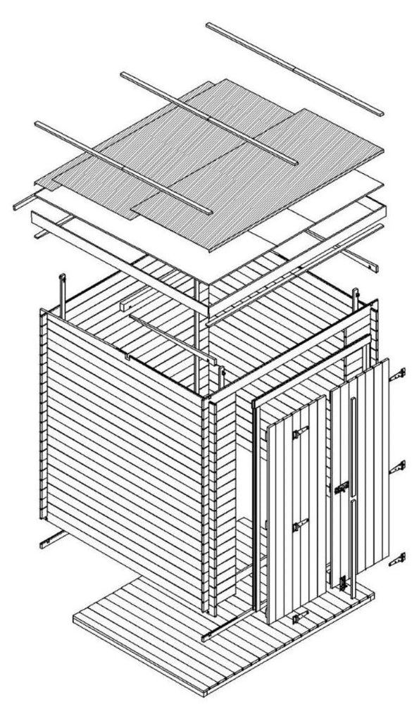 Casetta da giardino in legno 3,53 m² TIMBELA M309C1+M309G