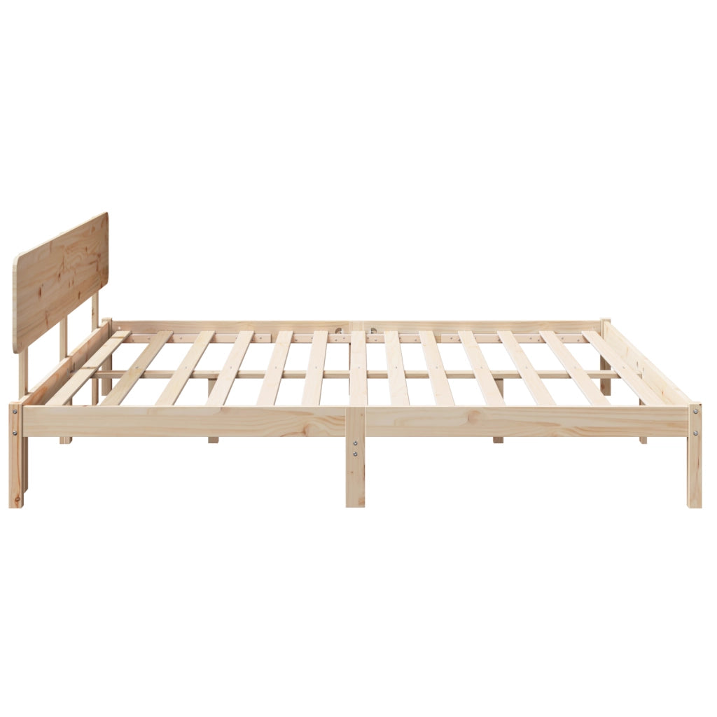 Struttura letto con testiera 180x200 cm Legno massello di pino