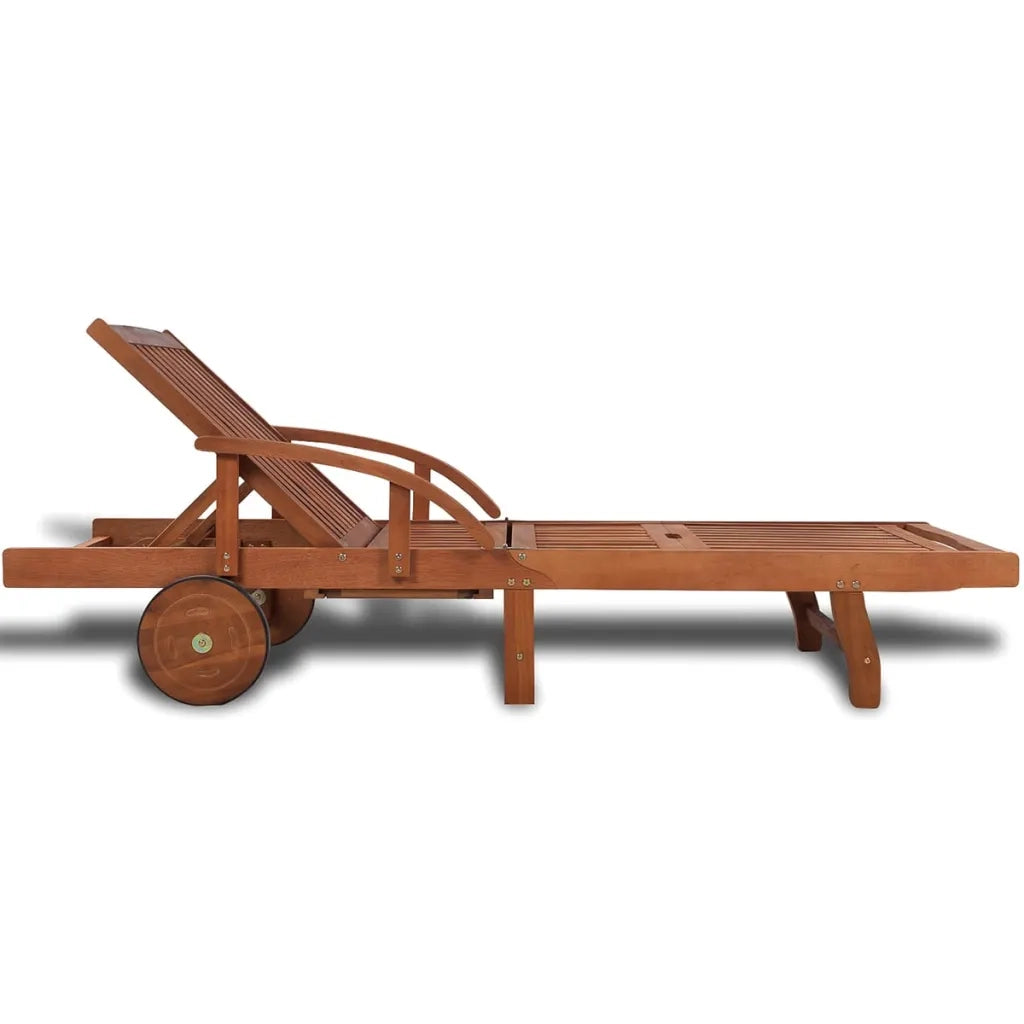 Lettino Prendisole in Legno Massello di Acacia cod mxl 5751
