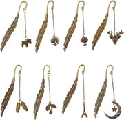Viste metalliche per cartelle - clip per libri vintage - regalo creativo per lettori - per bambine e bambini - 8 pezzi