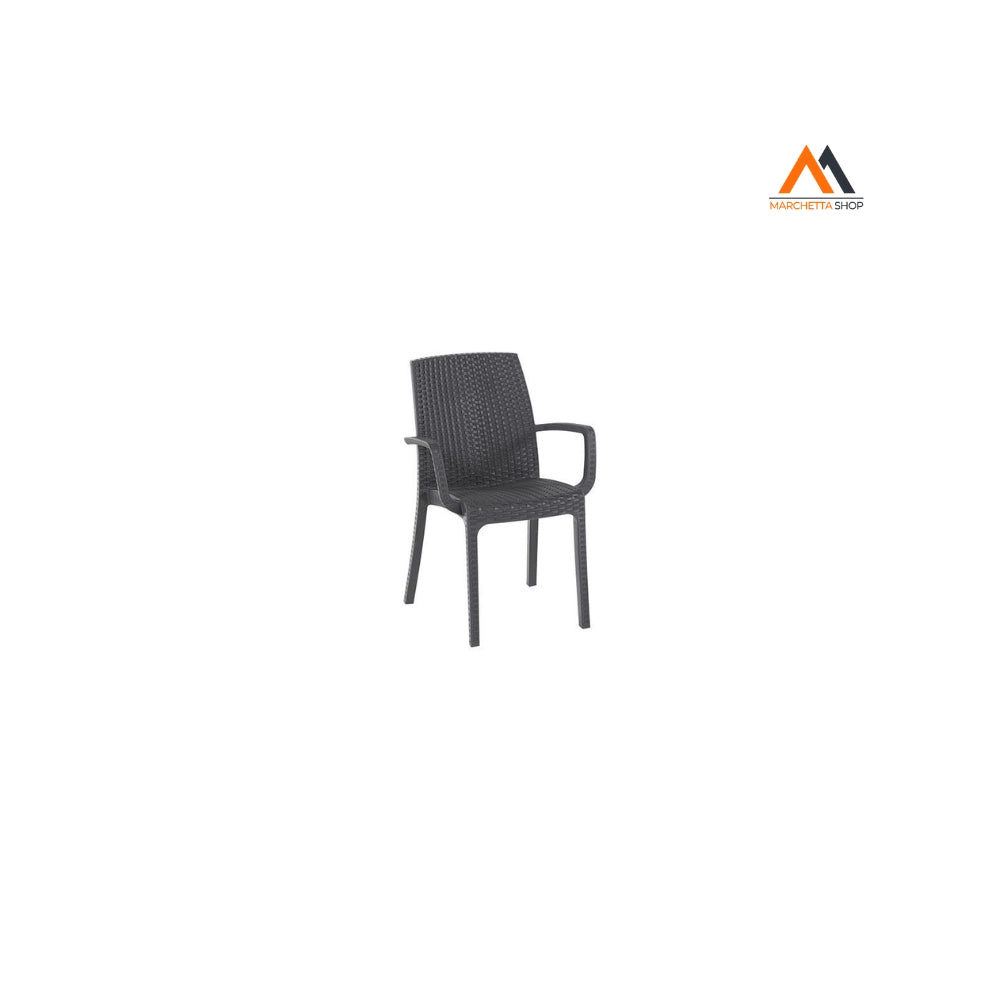 SEDIA IN POLIPROPILENE 'VERONA ARMCHAIR' grafite