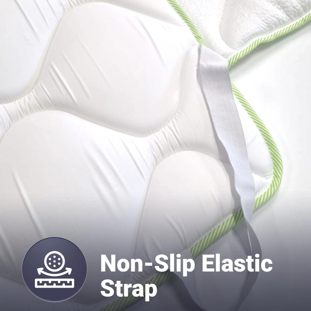 Topper Rinfrescante Singolo con Elastici 100X200 | Correttore Materasso con Tecnologia Cooler e Proprietà Ortopediche | Altezza 4 cm | Tessuto Traspirante e Antibatterico