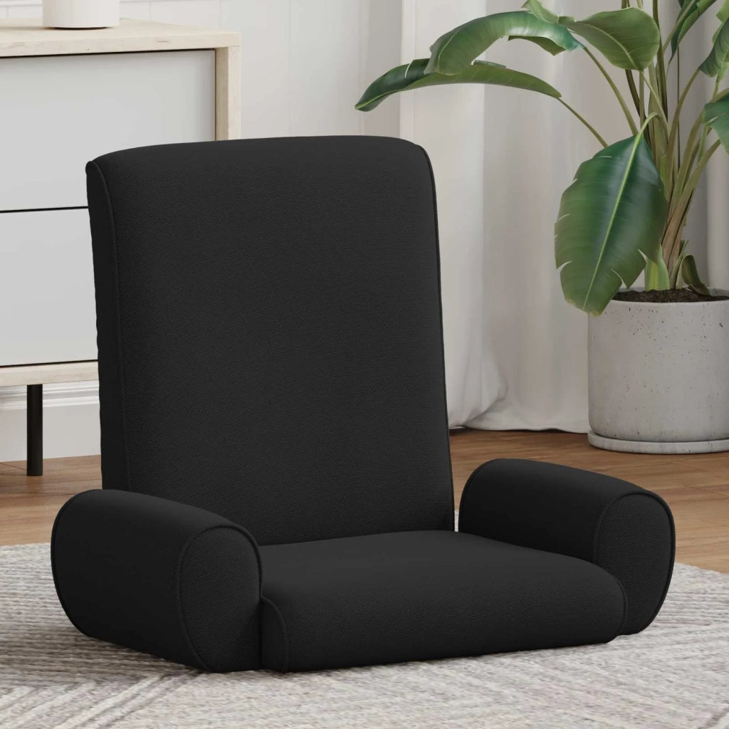 Sedia da Pavimento Nero 68 x 51 x 56 cm Velluto grana 42028124