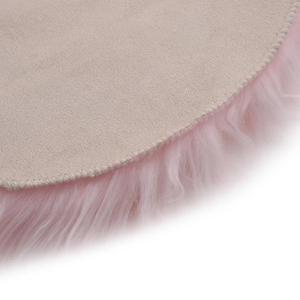 Tappeto in Similpelle di Pecora 60x90 cm Rosa 284711