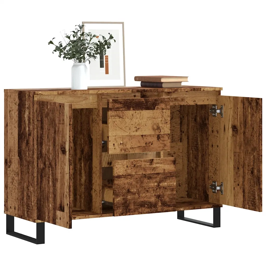 Credenza Legno Antico 101,5x35x70 cm in Legno Multistrato 857268