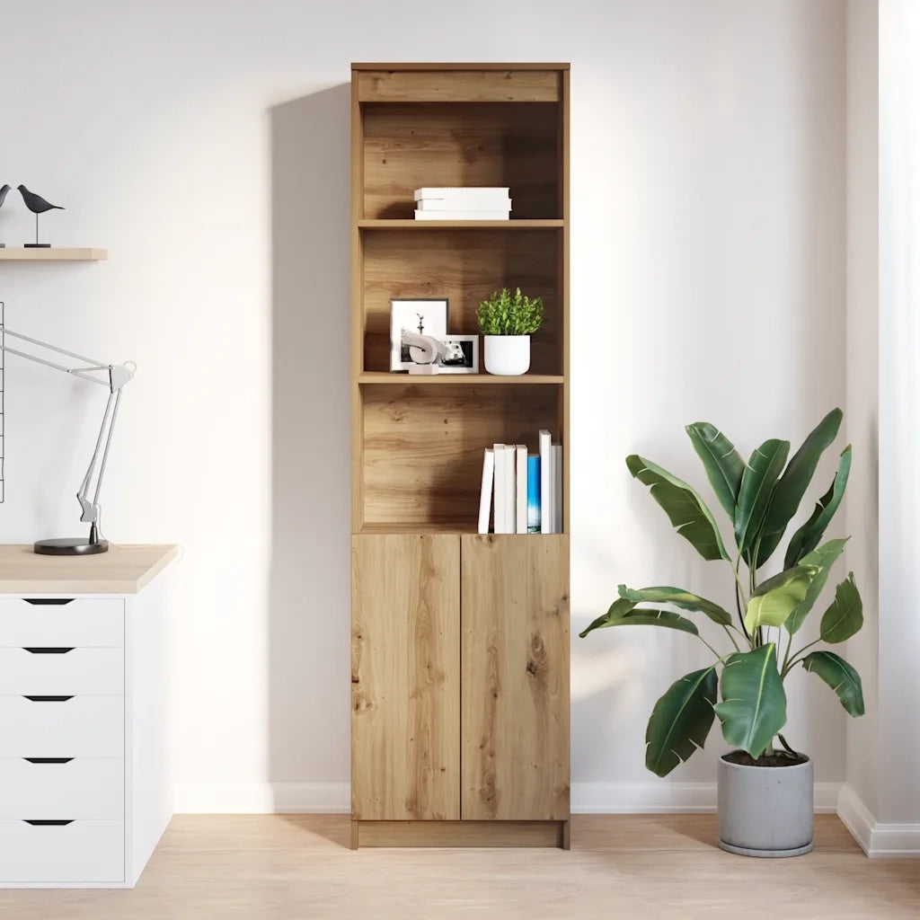 Credenza-Buffet-Armadio da cucina Rovere Artigianale 50x35x180 cm in Legno Multistrato