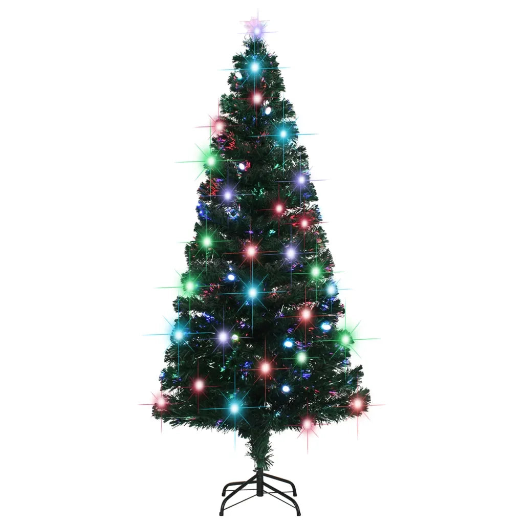 Albero di Natale Preilluminato con Supporto e LED 180 cm Fibra Ottica 284302
