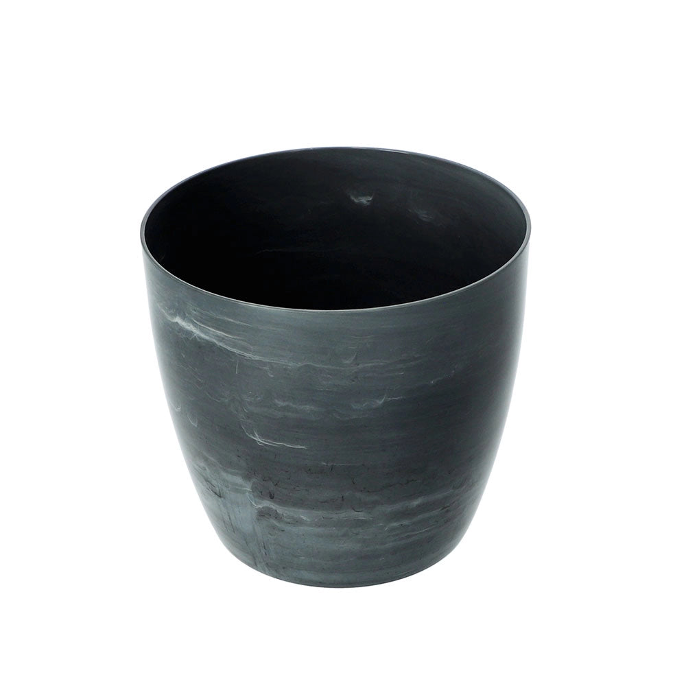 Coprivaso KADAX, rotondo, 12 cm, per soggiorno, grigio effetto marmo.