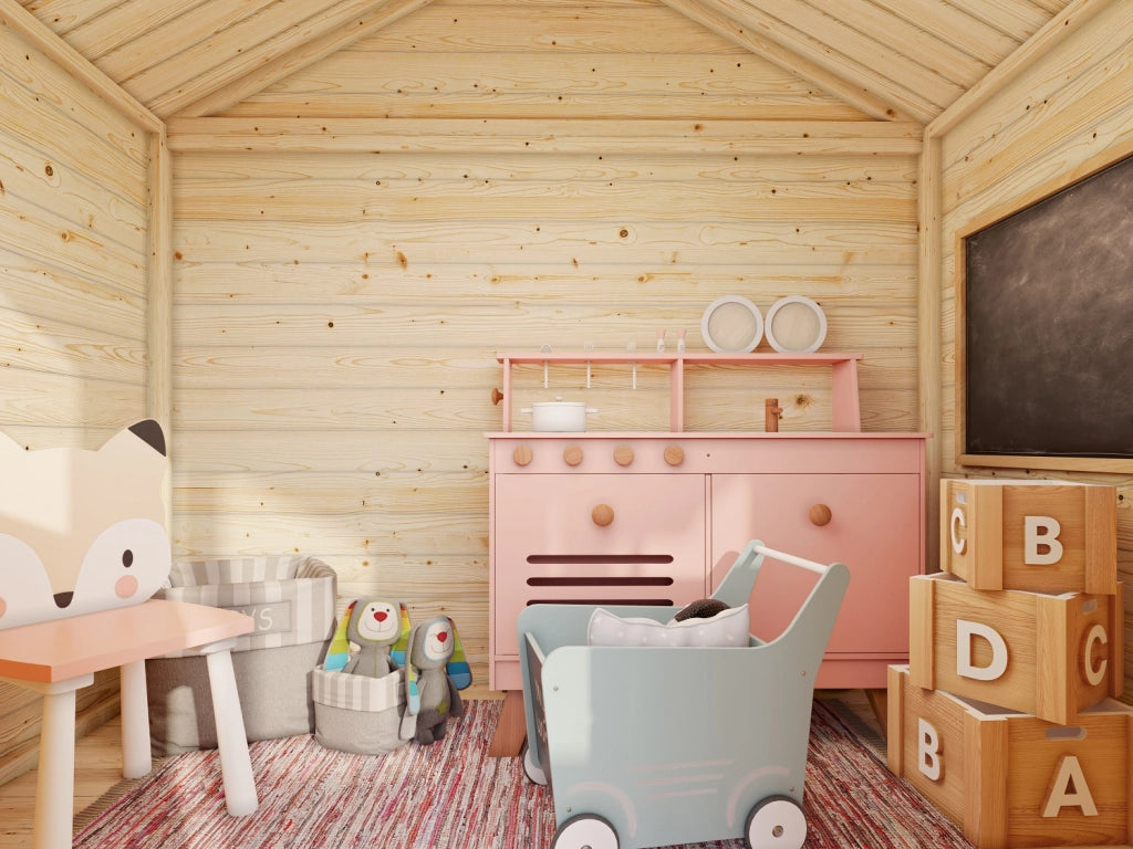 Casetta in legno non trattato Toby 180x192 cm