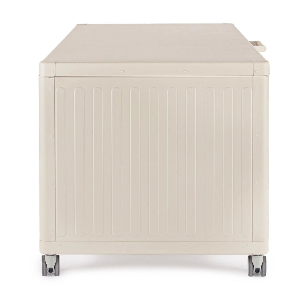 Baule Contenitore da Esterno 182x89,4x70h cm Apertura Facile e Ruote in Alluminio Ocean L Seta