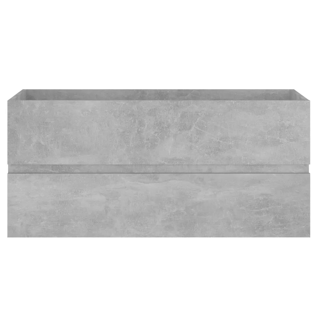 Mobile Lavabo Grigio Cemento 100x38,5x45cm in Legno Multistrato 804768